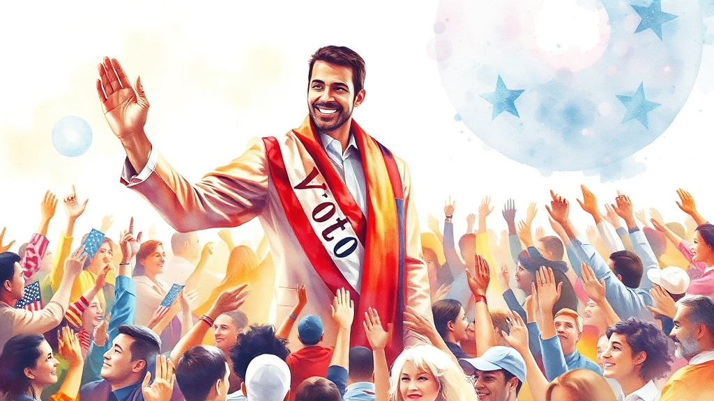 후보별 득표율과 투표율 관계 (watercolor 스타일)