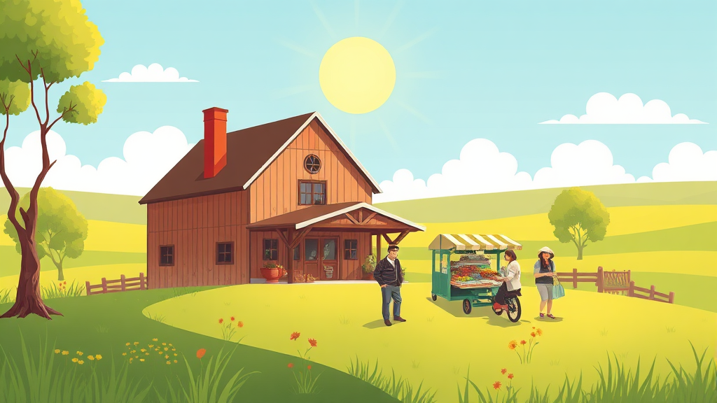 농촌기본소득이란? (illustration 스타일)