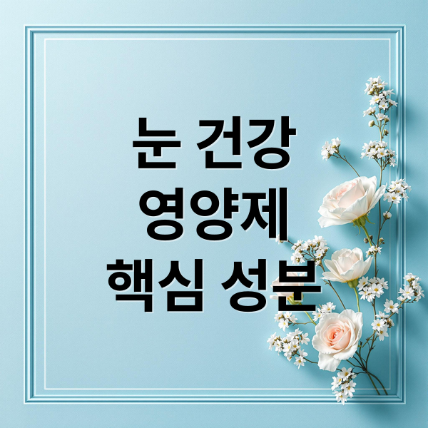 눈 건강
영양제
핵심 성분 (눈 영양제)