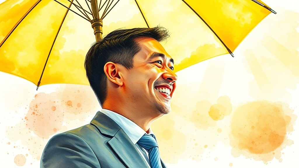 지금 바로 노란우산공제에 가입하세요! (watercolor 스타일)