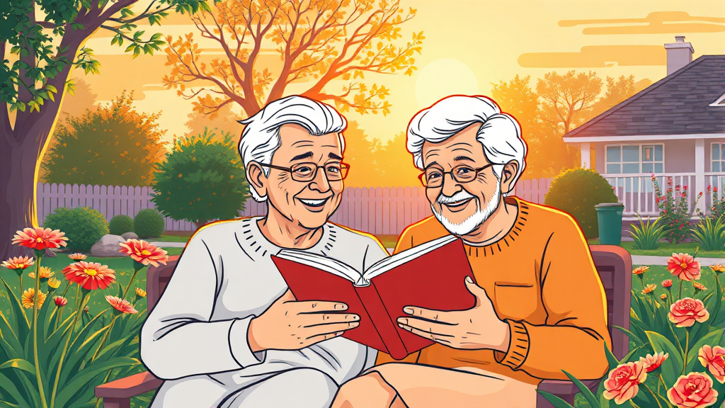 행복한 노후를 위한 선택 (illustration 스타일)