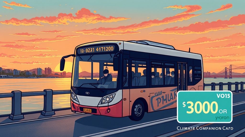 한강 버스, 얼마일까? (illustration 스타일)