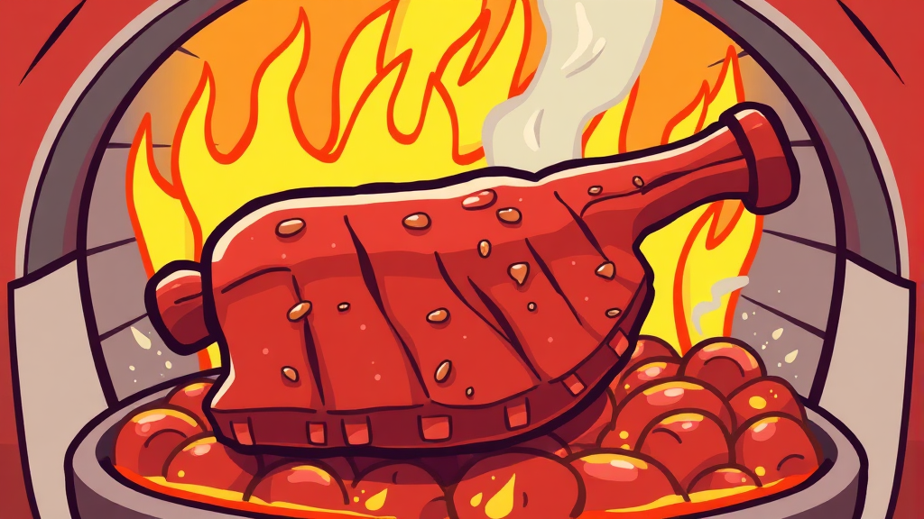 특별한 통돌이 구이 방식 (cartoon 스타일)