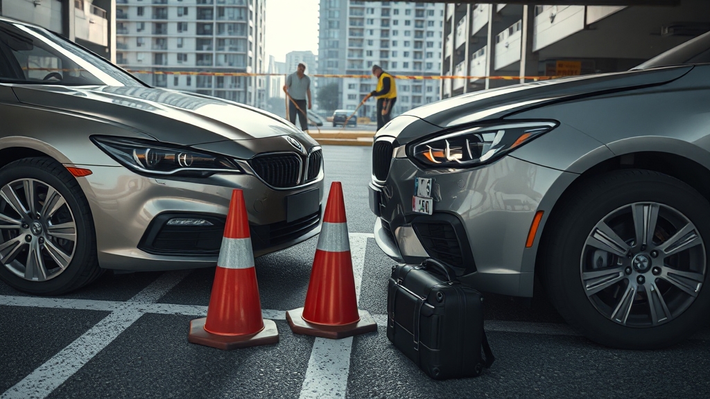 주차 종류별 과실 비율 비교 (realistic 스타일)