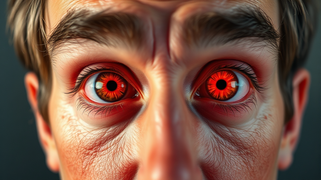 눈이 빨개지는 12가지 이유 (realistic 스타일)