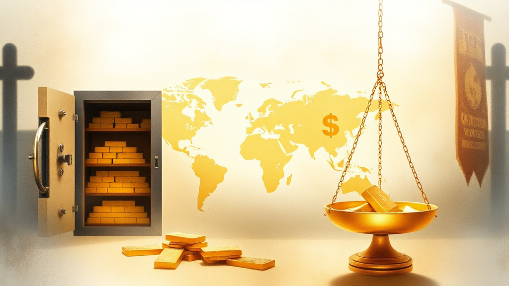 금값 상승 원인: 복합적 요인 (watercolor 스타일)