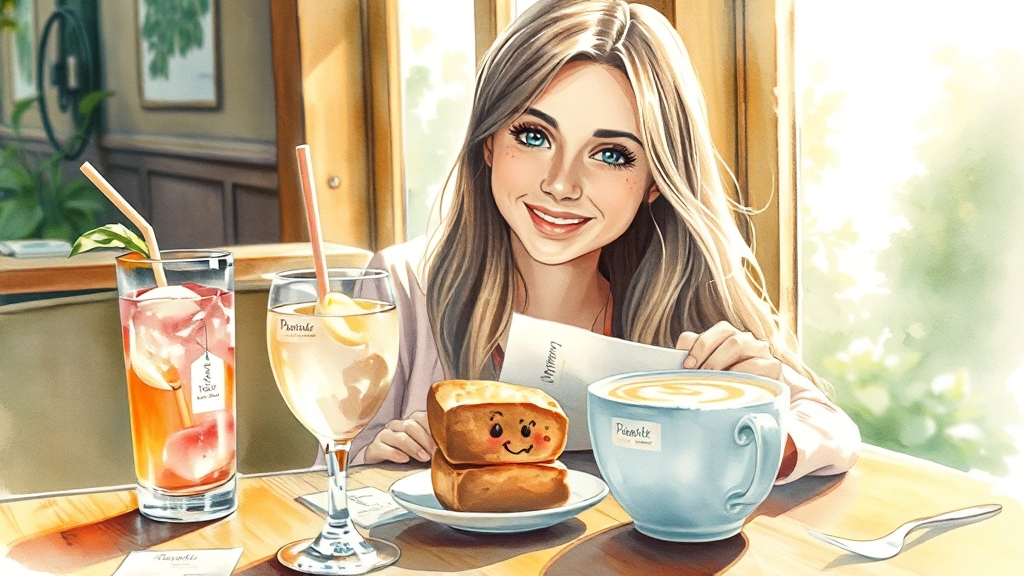 다채로운 메뉴와 맛 (watercolor 스타일)