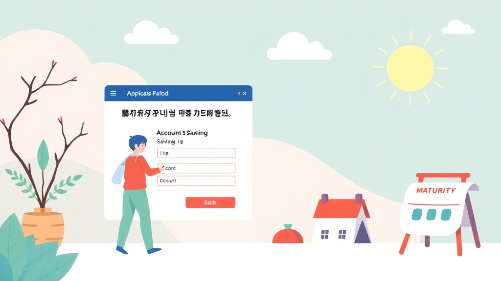 신청부터 만기까지, 놓치지 않는 절차 가이드 (illustration 스타일)