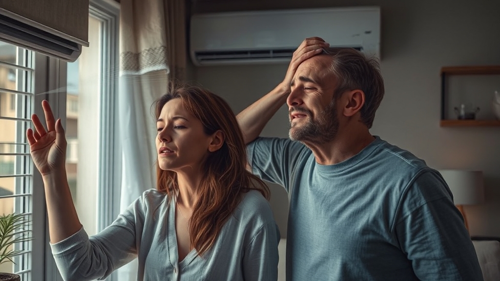 냉방병 주요 증상 (realistic 스타일)