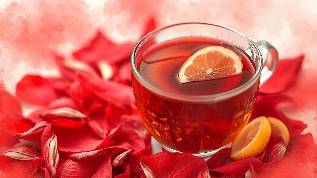 히비스커스 섭취량 및 먹는 법 (watercolor 스타일)