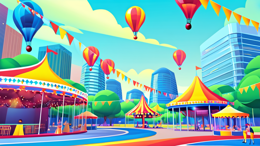 신나는 공연과 다채로운 체험: 서울 어린이날 축제 하이라이트 (illustration 스타일)