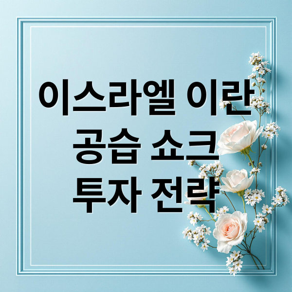 이스라엘 이란
공습 쇼크
투자 전략 (에이치브이엠 이스라엘 이란공습 이스라엘방산업체 관련주 핵무기)