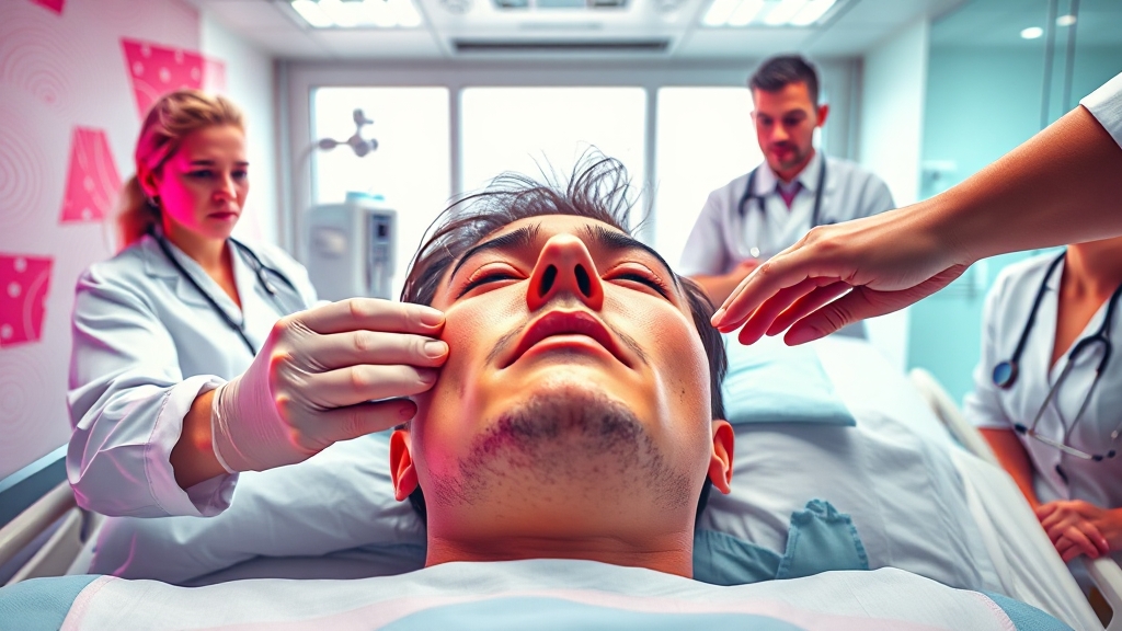 병원 치료가 필요한 순간 (popart 스타일)