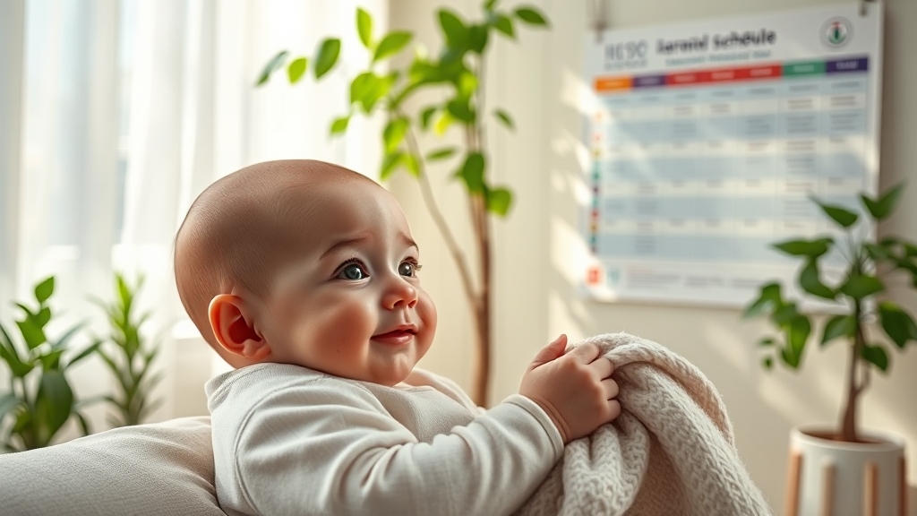 시기별 필수 접종 (realistic 스타일)