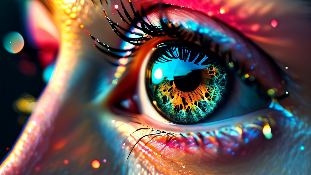 비문증과 망막 질환의 연관성 (realistic 스타일)