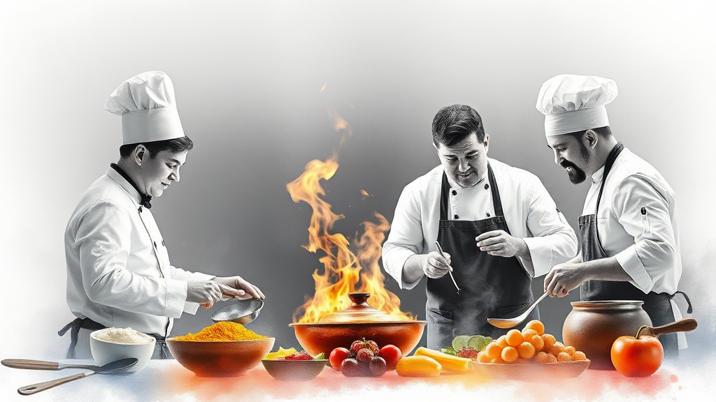 흑백요리사2 출연 셰프 (watercolor 스타일)