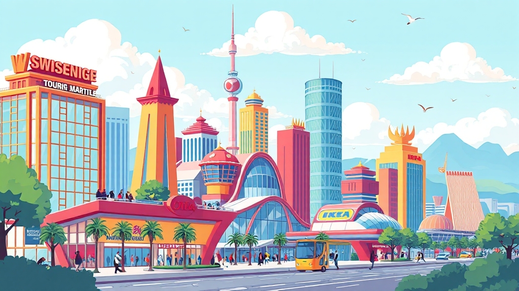 오시리아 개발 사업 현황 (cartoon 스타일)