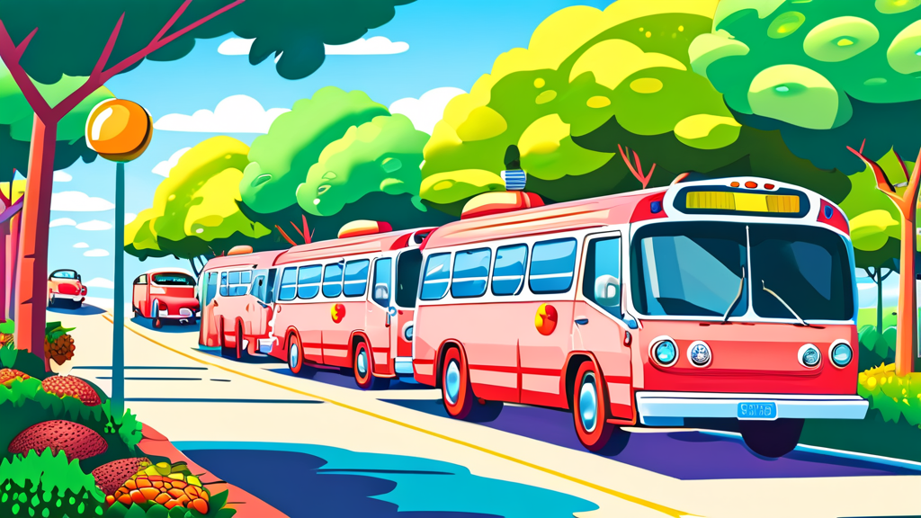 축제 즐기기 위한 필수 정보: 주차, 이동, 그리고 편의시설 (cartoon 스타일)