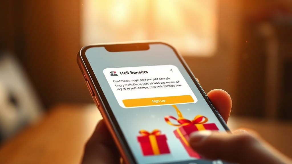 혜택 알리미 가입 방법 (realistic 스타일)