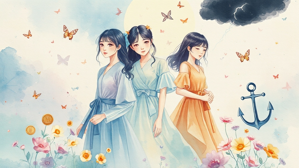 인물관계도 분석 (watercolor 스타일)