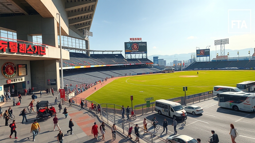 교통편 및 주차 정보 (realistic 스타일)