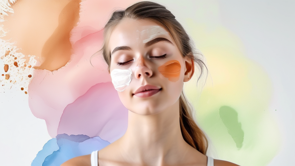 1분 피부 타입 테스트: 내 피부는 어떤 타입? (watercolor 스타일)