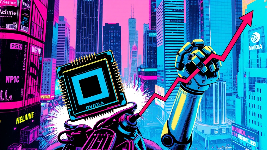 엔비디아 주가 상승의 숨겨진 비밀 (popart 스타일)