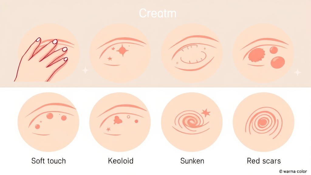 흉터 유형별 맞춤 시카 크림 선택 (illustration 스타일)