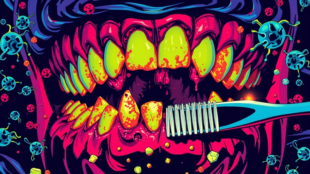 잇몸 냄새, 왜 생길까요? (popart 스타일)