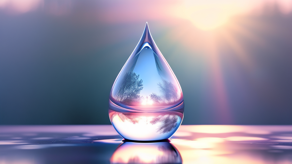 해독의 시작: 물 한 잔의 놀라운 힘 (watercolor 스타일)