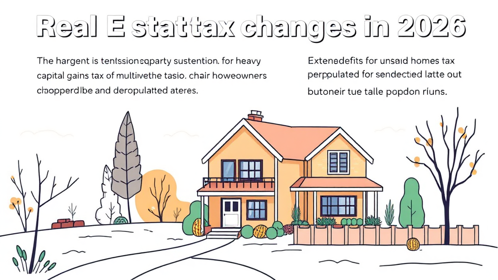 2026년, 부동산 세금 이렇게 바뀝니다 (illustration 스타일)