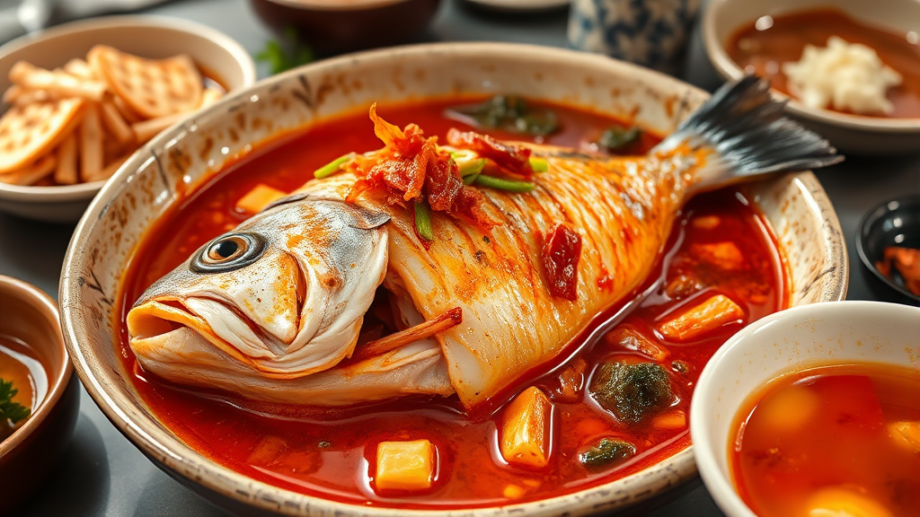 대표 메뉴: 병어조림 집중 분석 (realistic 스타일)