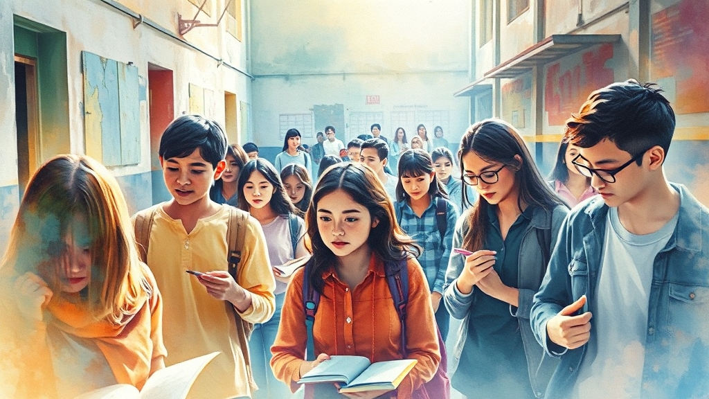 고교학점제의 장단점은? (watercolor 스타일)