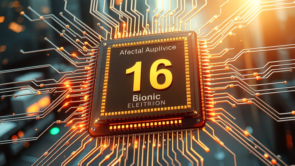 A16 Bionic 칩셋 (realistic 스타일)