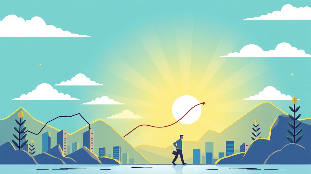 리스크 관리 및 투자 심리: 하락장 속 현명한 투자 자세 (illustration 스타일)