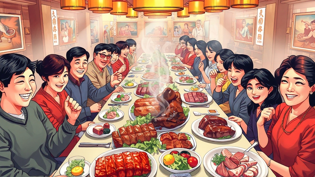 명륜진사갈비 방문 후기 & 총평 (illustration 스타일)