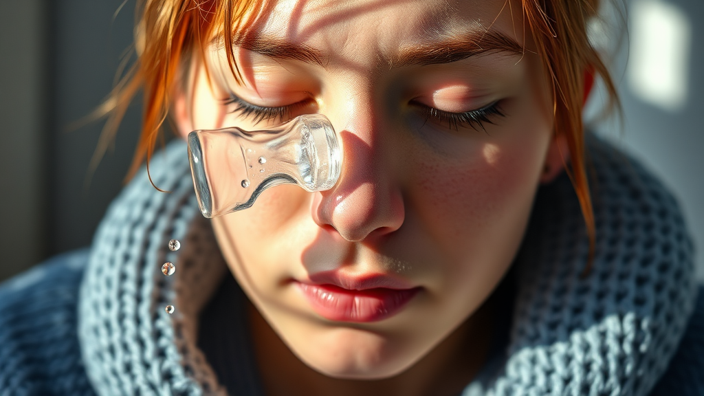 집에서 쉽게 따라 하는 코막힘 완화 자가 관리법 (realistic 스타일)