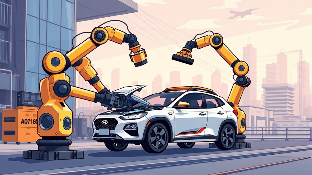 현대차 그룹 로봇 밸류체인 (cartoon 스타일)