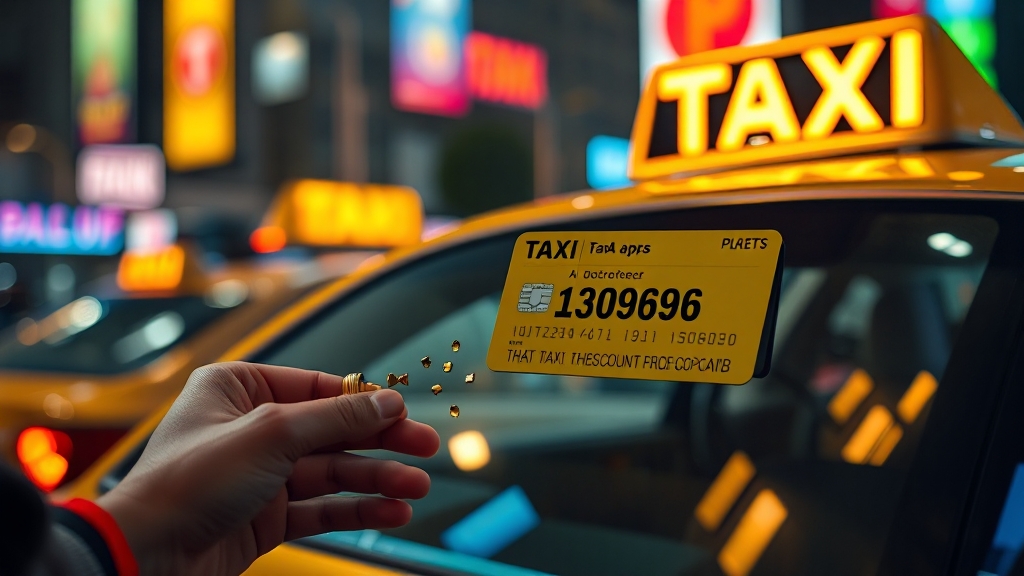 제휴 할인으로 택시비 절약 (realistic 스타일)