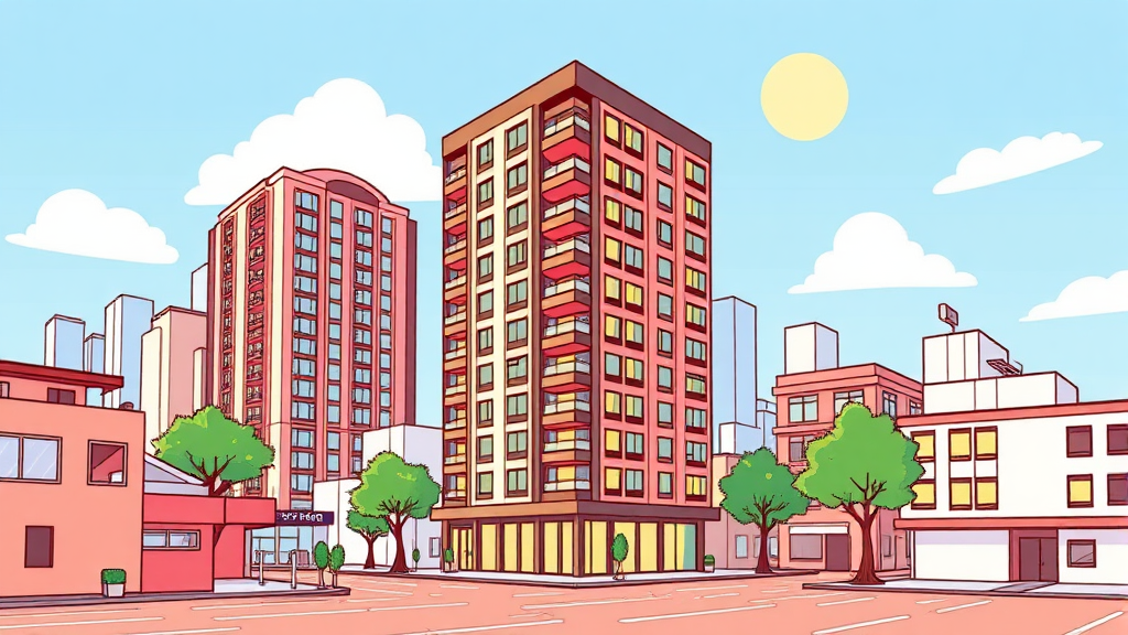 부동산 시장 분석 (cartoon 스타일)