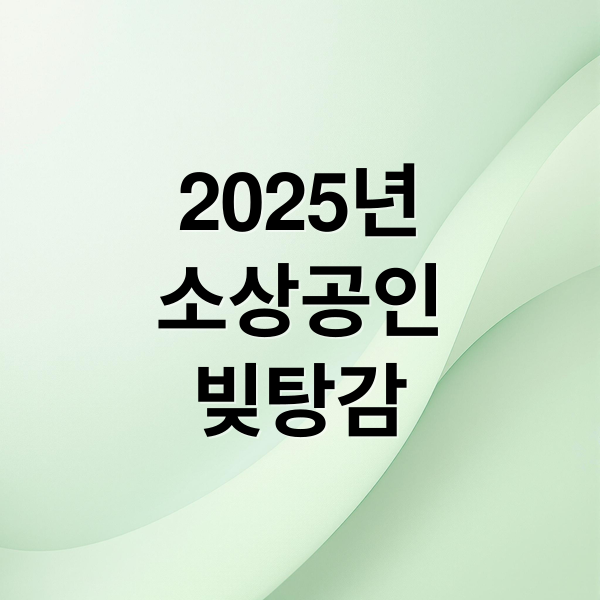 2025년
소상공인
빚탕감 (소상공인 빚탕감 정책)