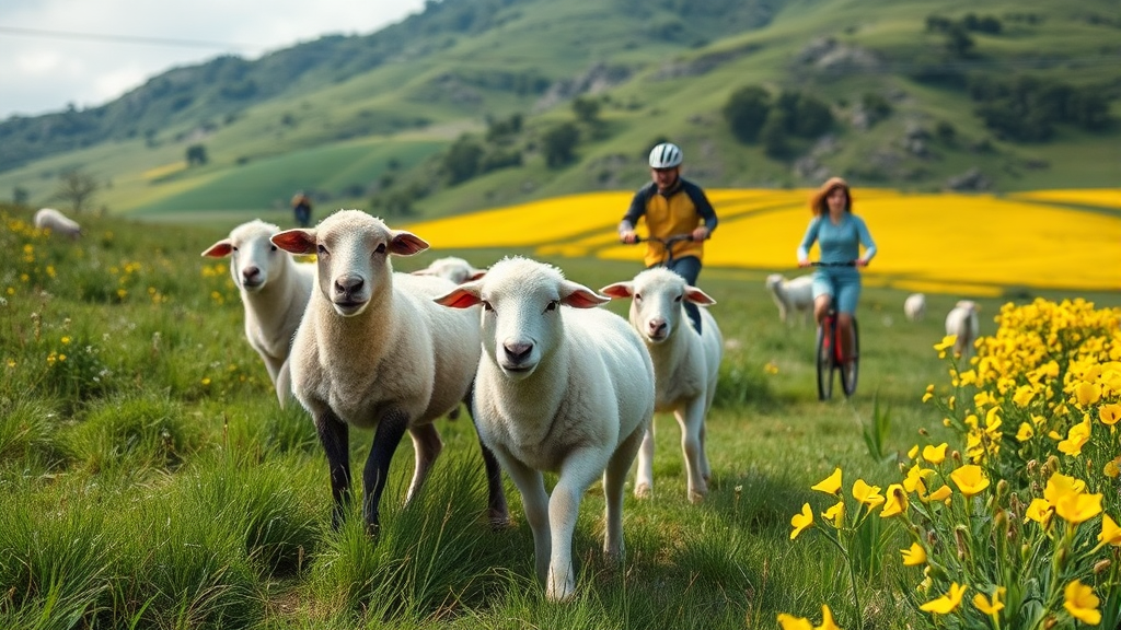 활동적인 봄을 위한 이색 여행지 추천 (realistic 스타일)