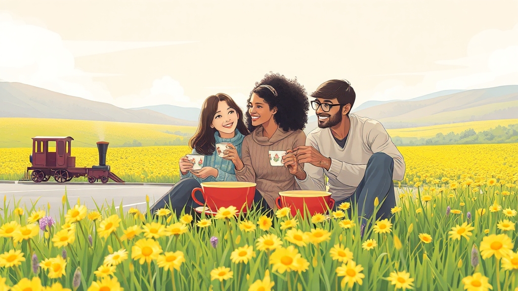 보롬왓 마을 접근 방법 및 주차 안내 (illustration 스타일)