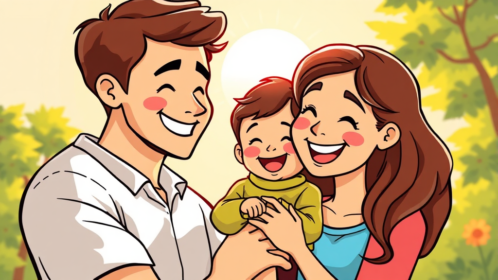 육아 지원 제도 대폭 변화 (cartoon 스타일)