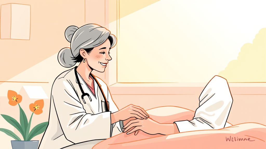 간병 인력, 서비스 질 괜찮을까? (illustration 스타일)