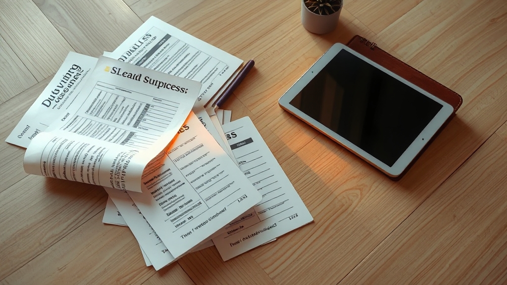 신청 시 필요 서류 및 증빙 방법 (realistic 스타일)