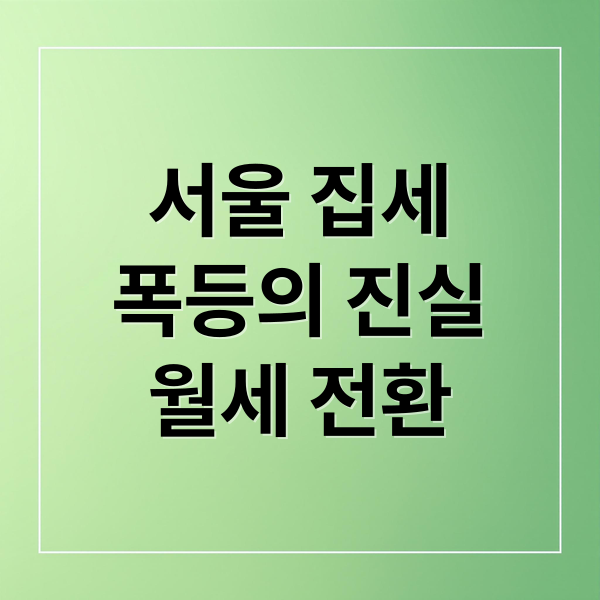 서울 집세 폭등, 다주택 규제와 월세 전환의 진실 2 서울 집세
폭등의 진실
월세 전환 (다주택 규제 서울 전세 월세 급등)