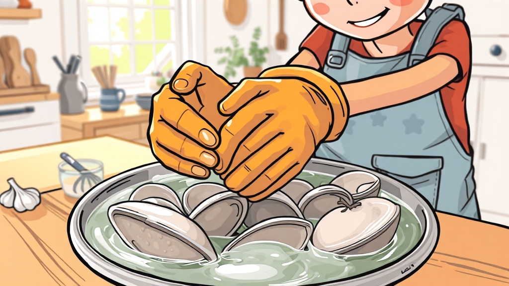 바지락 술찜 황금 레시피AtoZ 2025 3 바지락 손질 & 해감 비법 (cartoon 스타일)