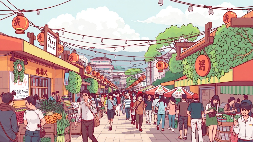 용인 5일장 주차 꿀팁! (illustration 스타일)