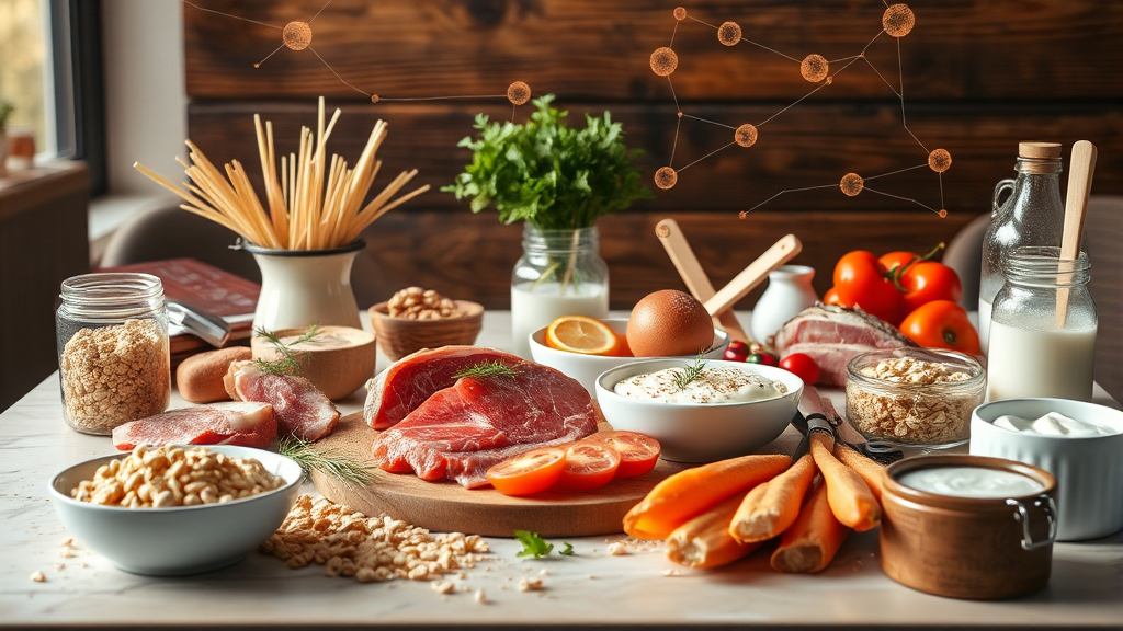 건강한 신경과 혈액을 위한 비타민 B12 섭취 가이드 (realistic 스타일)